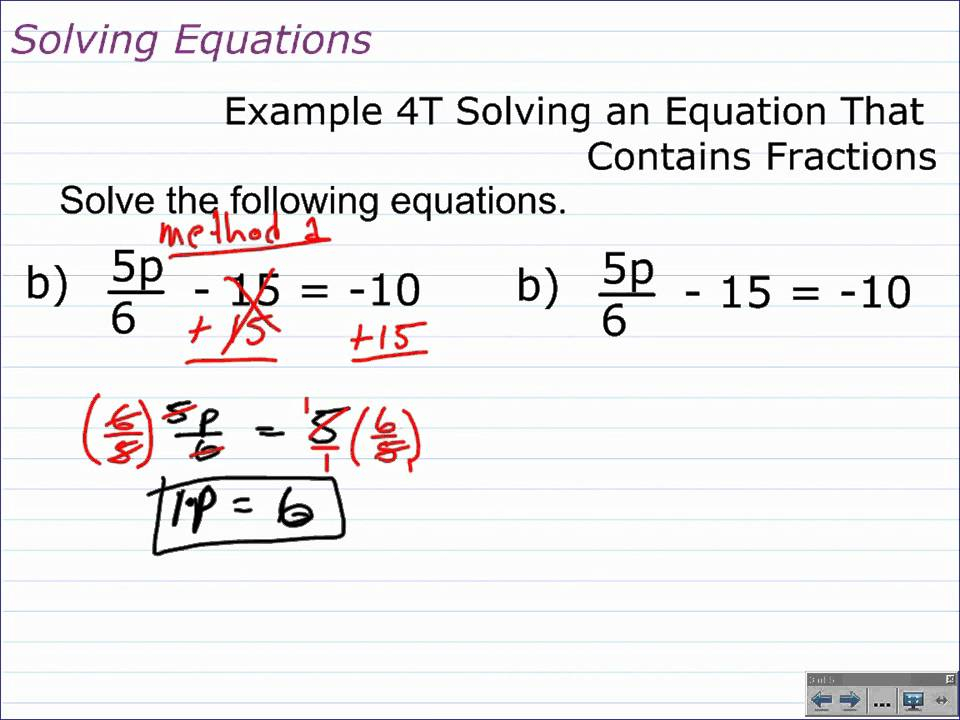 How To Solve Multi Step Equations With Fractions And Decimals Algebra 