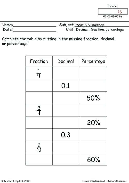 Image Result For Grade 5 Percentage Worksheets Fractions Decimals 