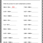 Math Multiplication Worksheet Of Negative Decimals Great Math Decimal