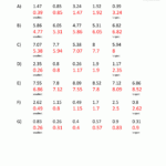 Math Worksheets 4th Grade Ordering Decimals To 2dp