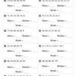 Mean Median Mode Range Worksheets Math Monks