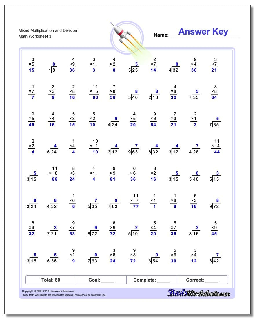 Mixed Multiplication And Division