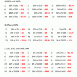 Money Percentage Worksheets