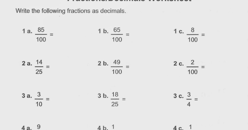 Mrs White s 6th Grade Math Blog FRACTIONS TO DECIMALS VICE VERSA