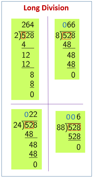 Multi Digit Division examples Solutions Videos Worksheets 