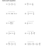 Multi Step Equations Worksheets Math Monks