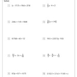 Multi Step Equations Worksheets Math Monks