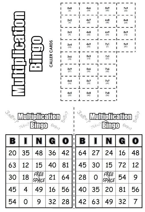 Multiplication Bingo Multiplication Multiplication Bingo Super 