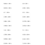 Multiplication Of Decimals By 10 100 And 1000 Worksheets Times Tables