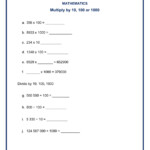 Multiply And Divide By 10 100 And 1000 Worksheet