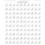 Multiplying 1 To 12 By 7 8 And 9 A Multiplication Worksheet