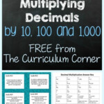 Multiplying Decimals By 10 100 1 000 The Curriculum Corner 4 5 6