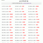 Multiplying Decimals By 10 100