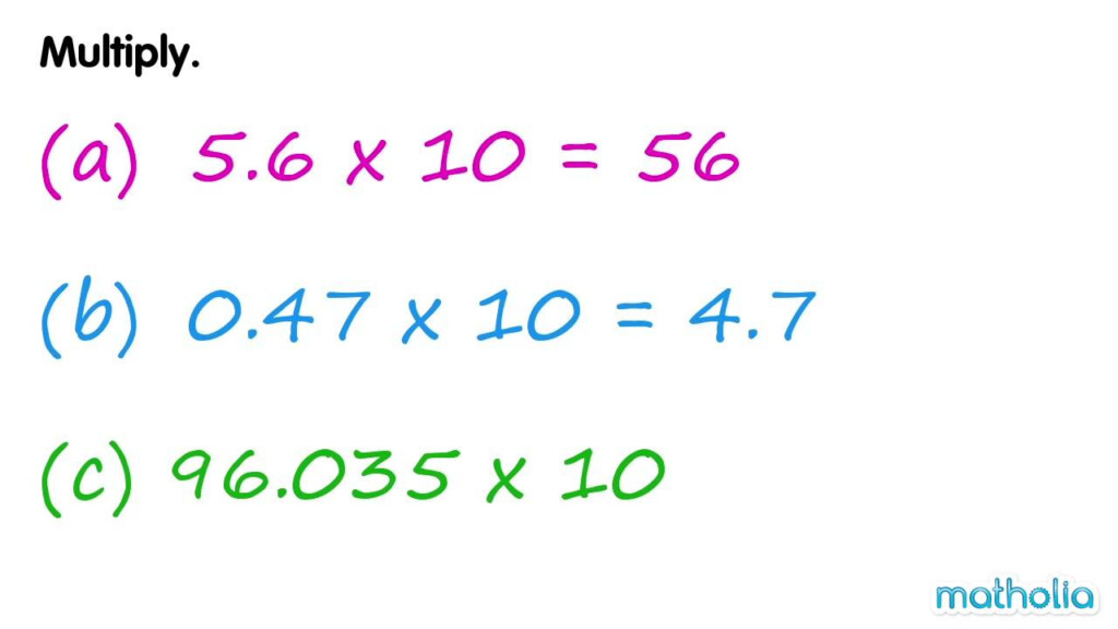 Multiplying Decimals By 10 YouTube