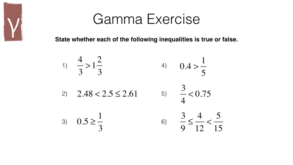 N1e Ordering Integers Decimals And Fractions And Using The Symbols 