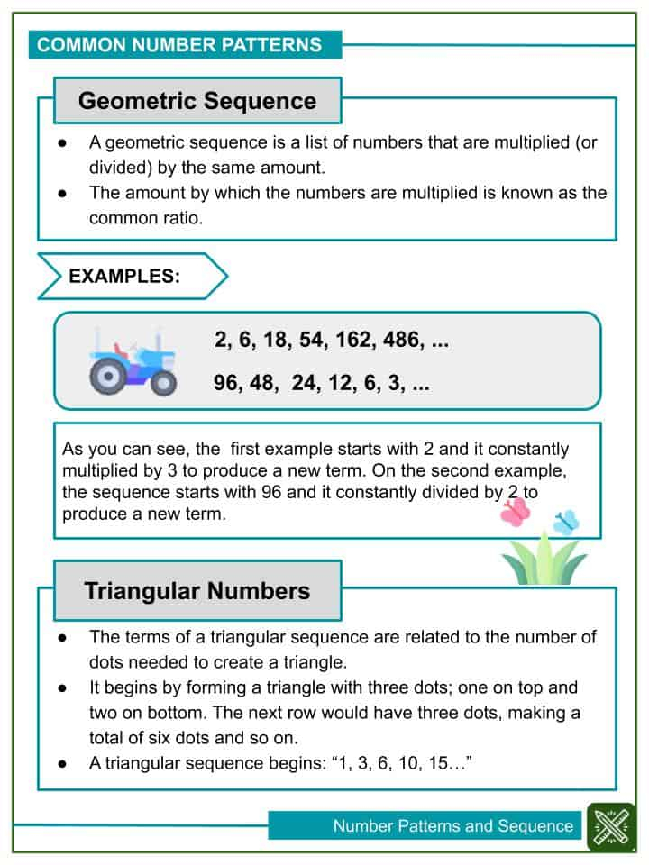 Number Patterns And Sequence 4th Grade Math Worksheets Helping With Math