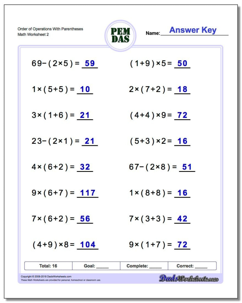 Order Of Operations