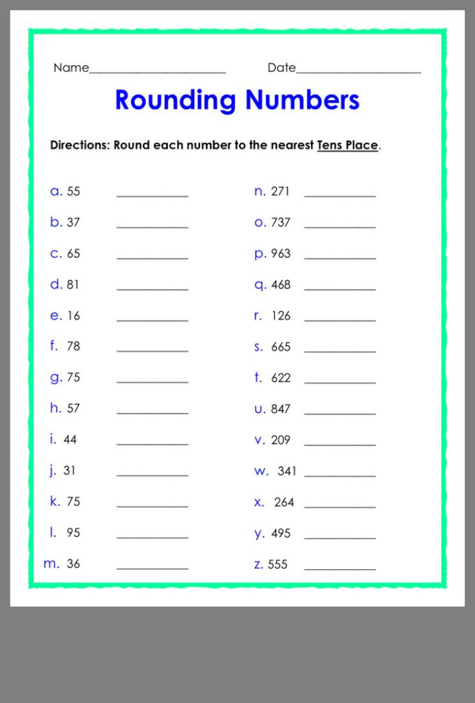 Pin By Julia Singleton On 4th Grade Rounding Numbers Mental Math Math