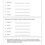 Place Value Thousands Write The Largest And Smallest Numbers Place