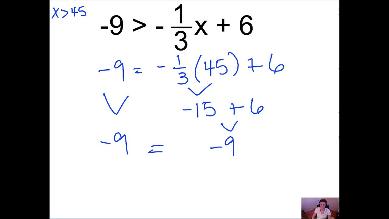 Pre Algebra 7 6 Solving Two Step Inequalities mp4 YouTube