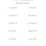 Pre Algebra Equations Worksheets 99Worksheets