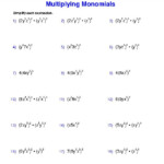 Pre Algebra Worksheets Monomials And Polynomials Worksheets Algebra