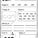 Pre Kindergarten Sight Words Can To He Worksheets 99Worksheets