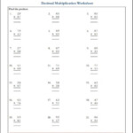 Printable Decimals Multiplication Worksheets EduMonitor