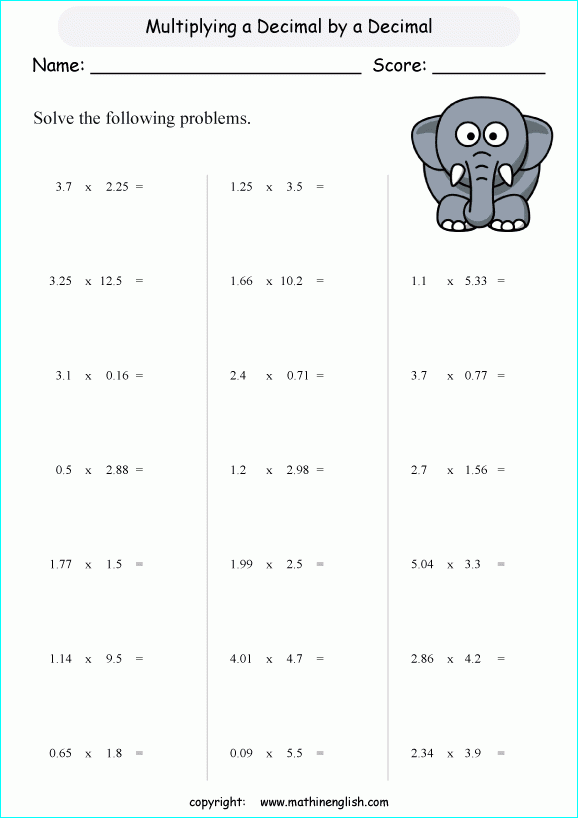 Printable Primary Math Worksheet For Math Grades 1 To 6 Based On The 