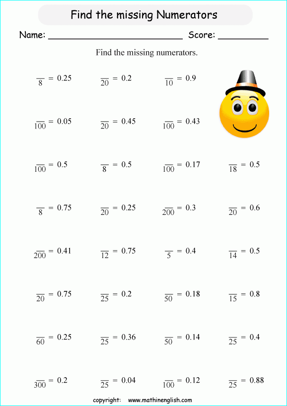 Printable Primary Math Worksheet For Math Grades 1 To 6 Based On The 