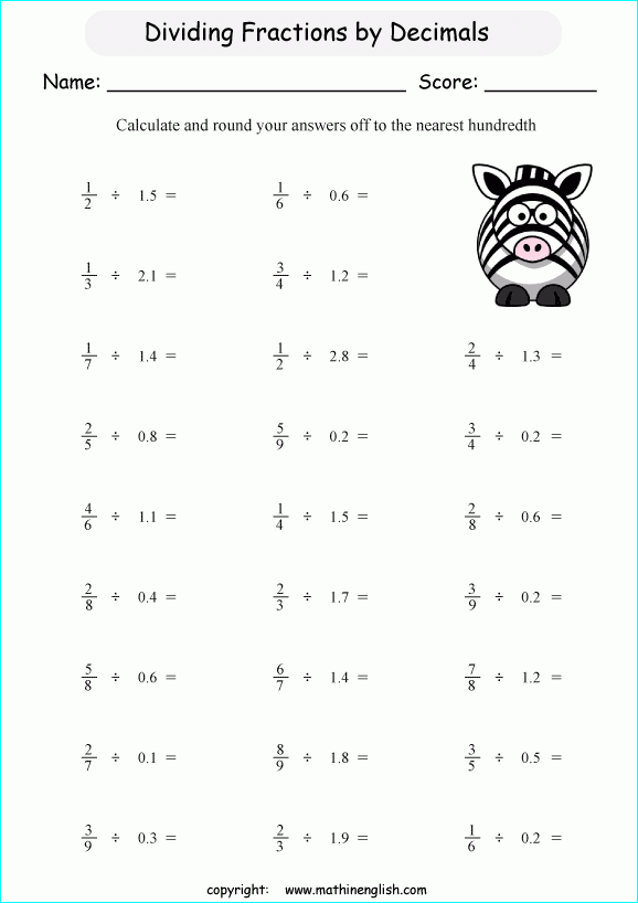 Printable Primary Math Worksheet For Math Grades 1 To 6 Based On The 