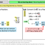 Recurring Decimals To Fractions Teaching Resources