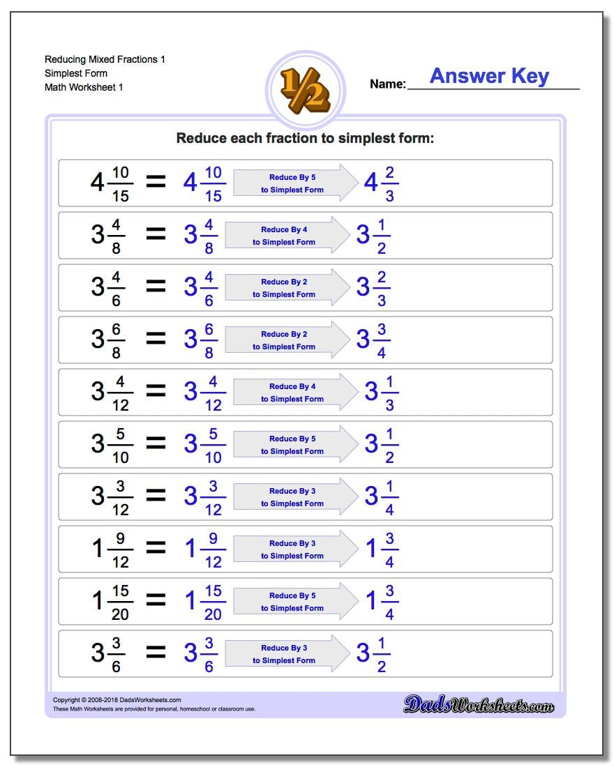 Reducing Fractions