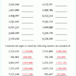 Round These Numbers Off To The Underlined Digits Grade 5 Rounding