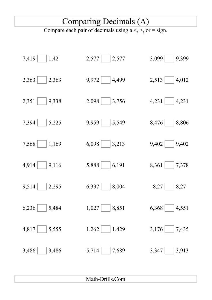 Round Up Decimals Grade 5 Worksheet Pdf With Answers Ordering 