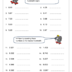 Rounding Decimals Tenths And Hundredths 1 Fraction And Decimal