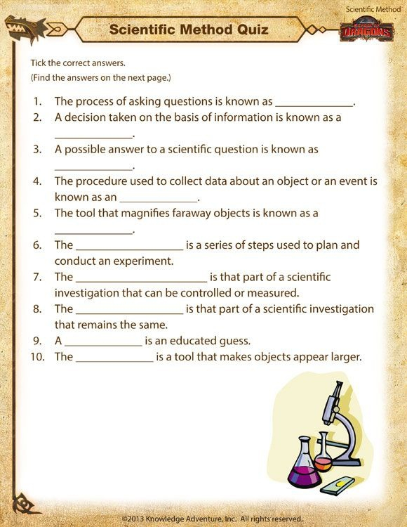 Science Process Skills Worksheets Answers Worksheets Master