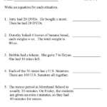 Simple Algebra Word Problems Worksheets Worksheets Master