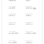 Solving Radical Equations Worksheets Math Monks