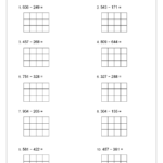 Subtract 3 digit Numbers 3C2 Arithmetic Paper Practice Maths