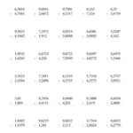 Subtracting Decimals Range 1 0001 To 9 9999 A