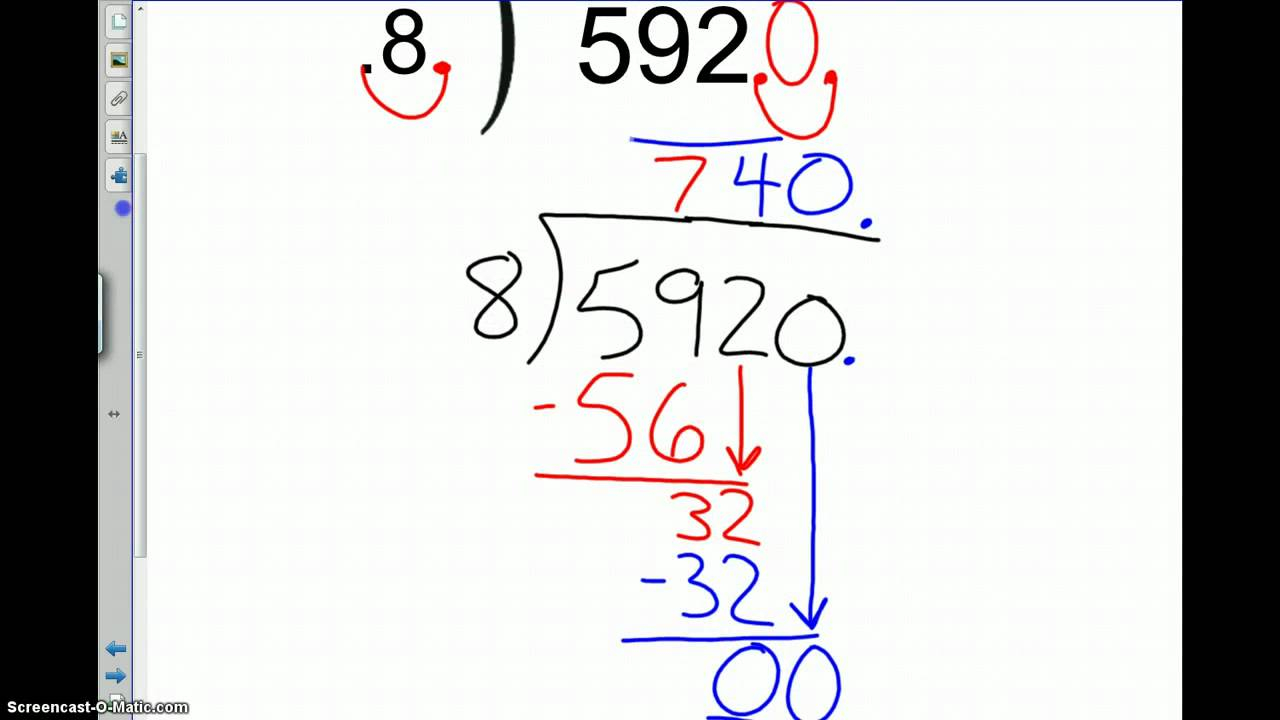 TBMS 7th Grade 1 4 Dividing Decimals Examples YouTube