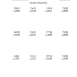 The Multiplying 5 Digit By 4 Digit Numbers A Math Worksheet From The