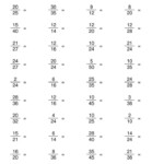 The Reducing Fractions To Lowest Terms B Math Worksheet Math