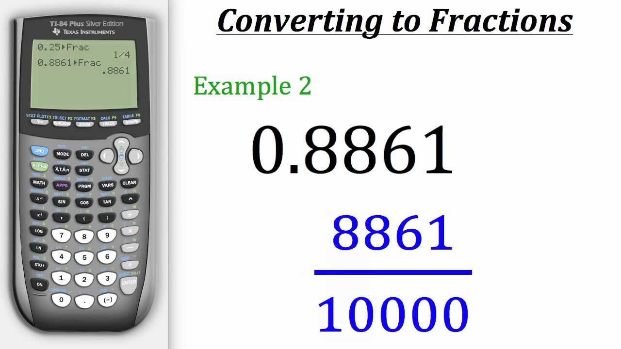 TI Calculator Tutorial Converting Decimals To Fractions YouTube