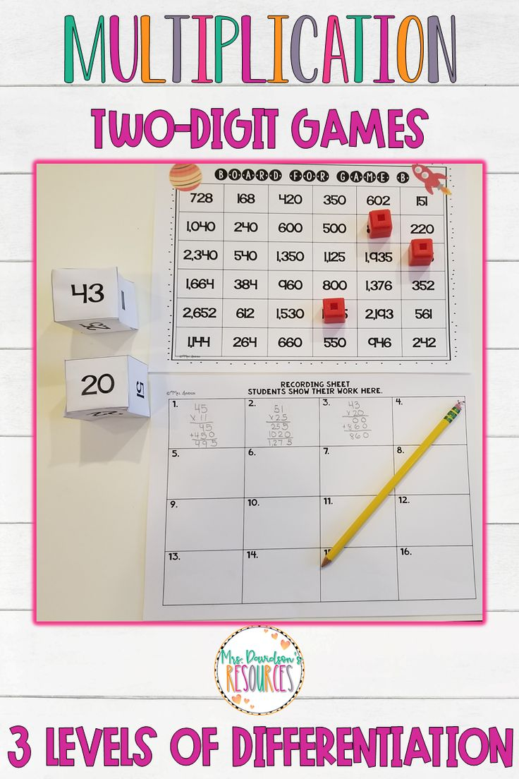 Two Digit Multiplication Games Two Digit Multiplication 