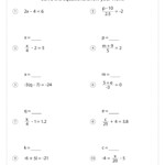 Two Step Equations Worksheets Math Monks