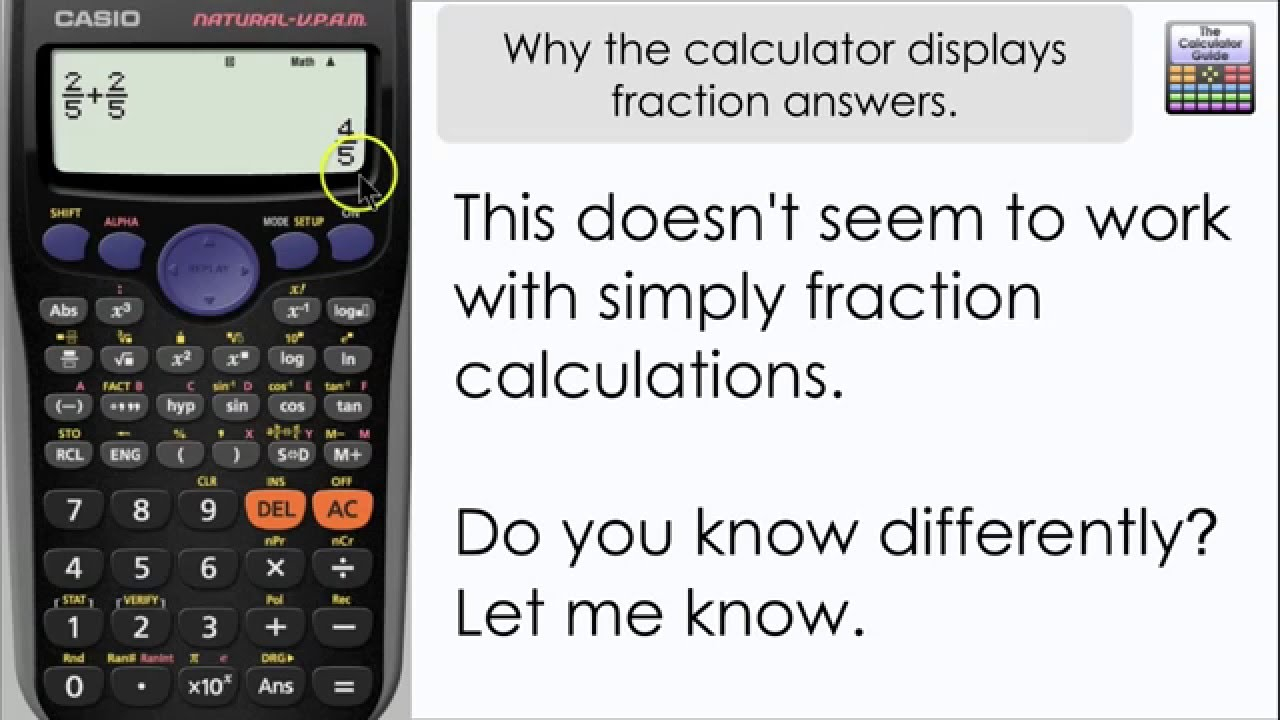 Why You Can t Get Decimal Answers Straight Away You Get A Fraction 