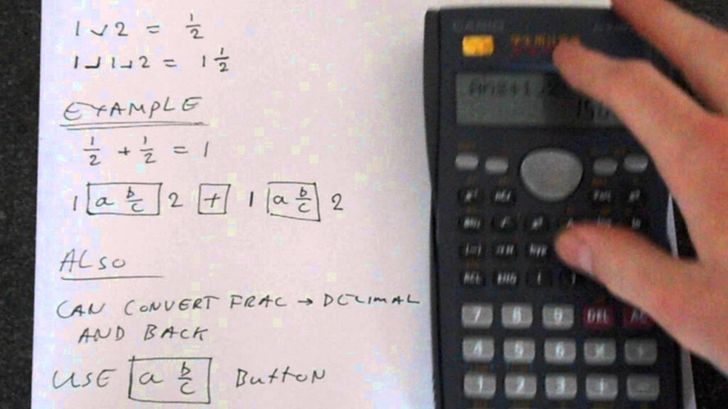 Working With Fractions On The Casio Fx 82MS YouTube