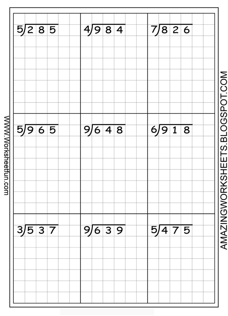 Worksheetfun FREE PRINTABLE WORKSHEETS Math Division 4th Grade 